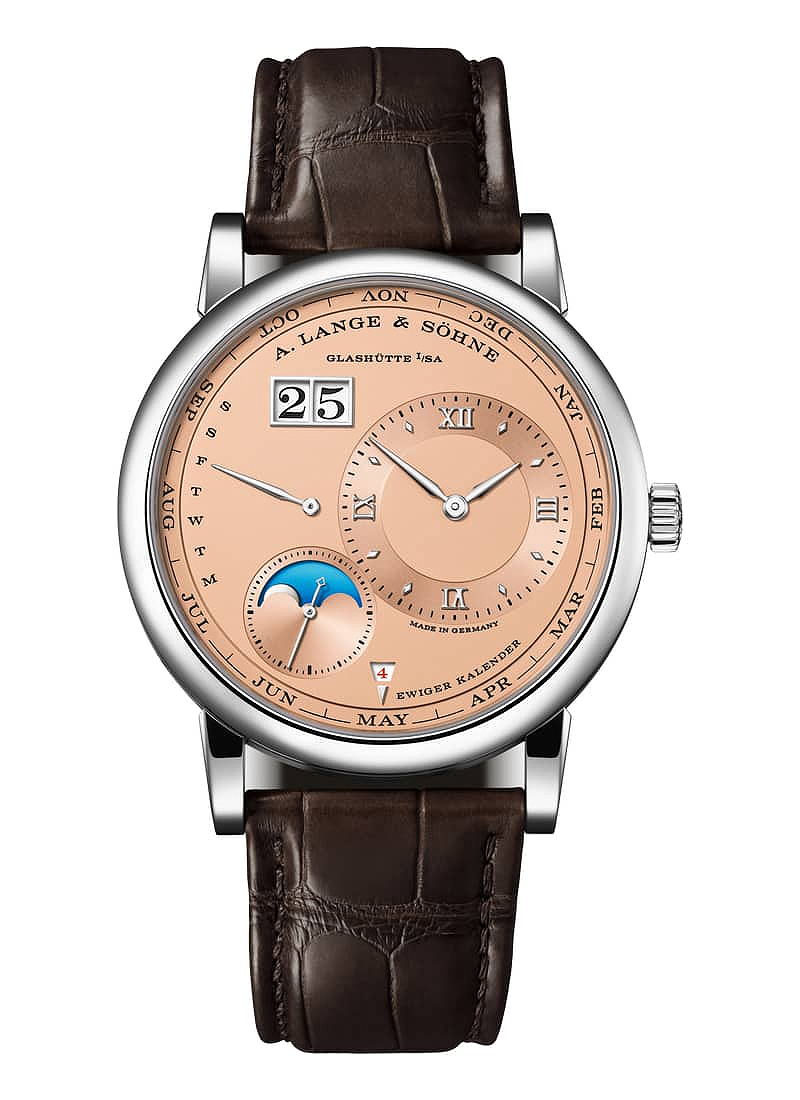 Model photo — A. Lange & Söhne Lange 1 Tourbillon Perpetual Calendar “25th Anniversary” 720.066