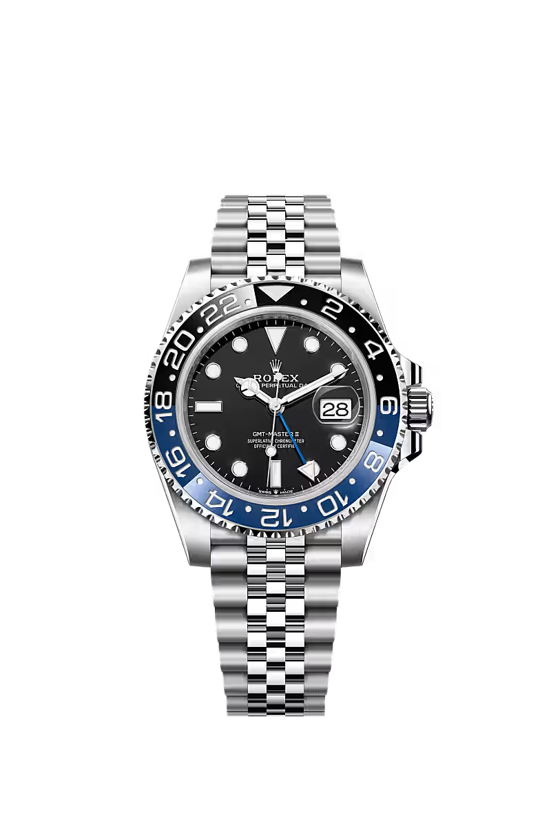 Representative stock photo — Rolex GMT-Master II “Batgirl” 126710BLNR
